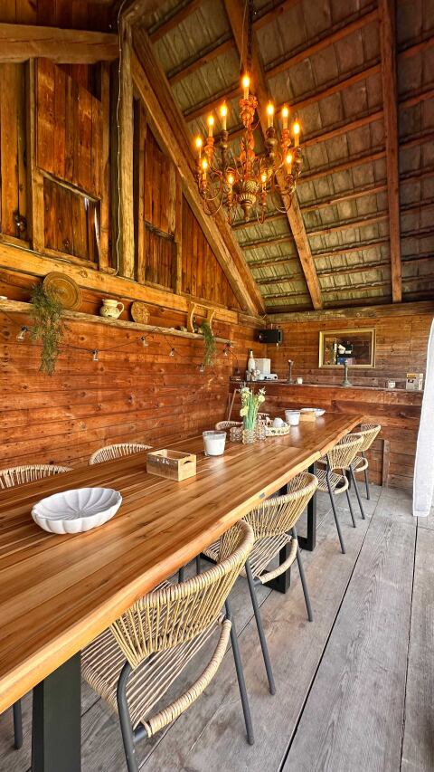 Landhaus Vorderberg Tuinchalet gezellig eten en drinken